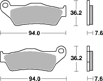 G 450 X (2008 - 2010)  sbs brakepads sintered | SBS