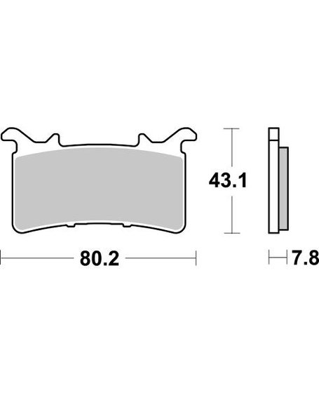 M 1000 RR (2021 - 2022) brakepads dual sinter 2 | SBS