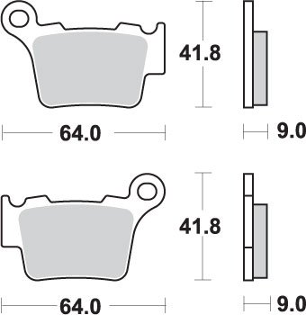 G 450 X (2008 - 2010) brakepads sintered offroad | SBS