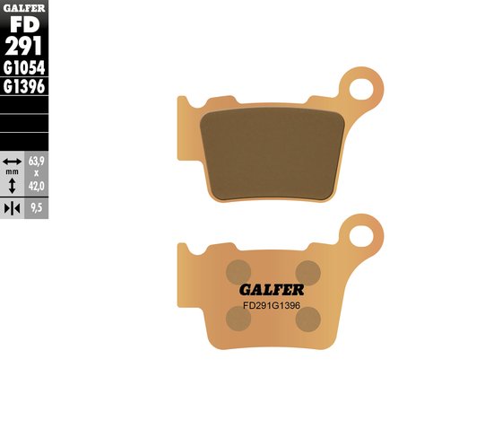 G 450 X (2008 - 2011) street sinter brake pad | GALFER