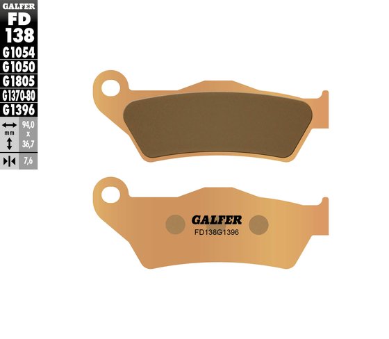 G 450 X (2008 - 2011) street sinter brake pads - front | GALFER