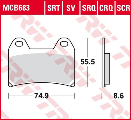 G 650 XMOTO (2007 - 2009) hyper-carbon racing brake pad | TRW