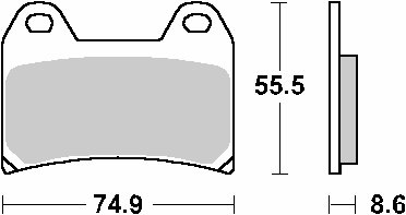 G 650 XMOTO (2006 - 2007) brakepads ceramic | SBS